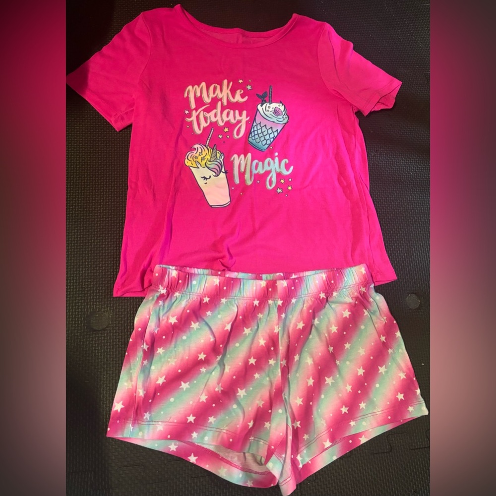 Kids size 12 girls pj set